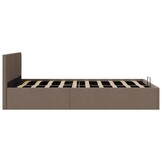 vidaXL Bedframe met hydraulische opslag stof taupe 120x200 cm