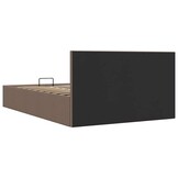 vidaXL Bedframe met hydraulische opslag stof taupe 120x200 cm