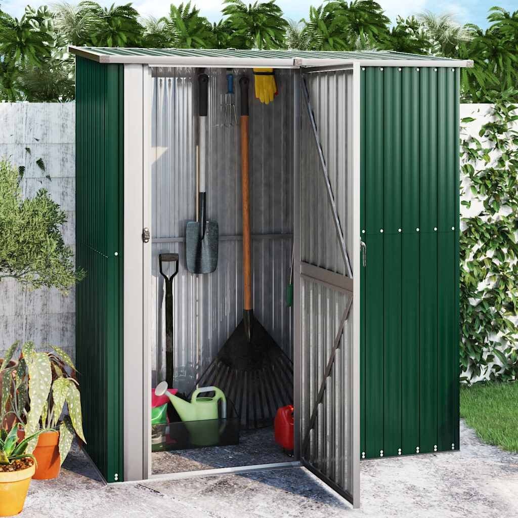 vidaXL Tuinschuur 180,5x97x209,5 cm gegalvaniseerd staal groen