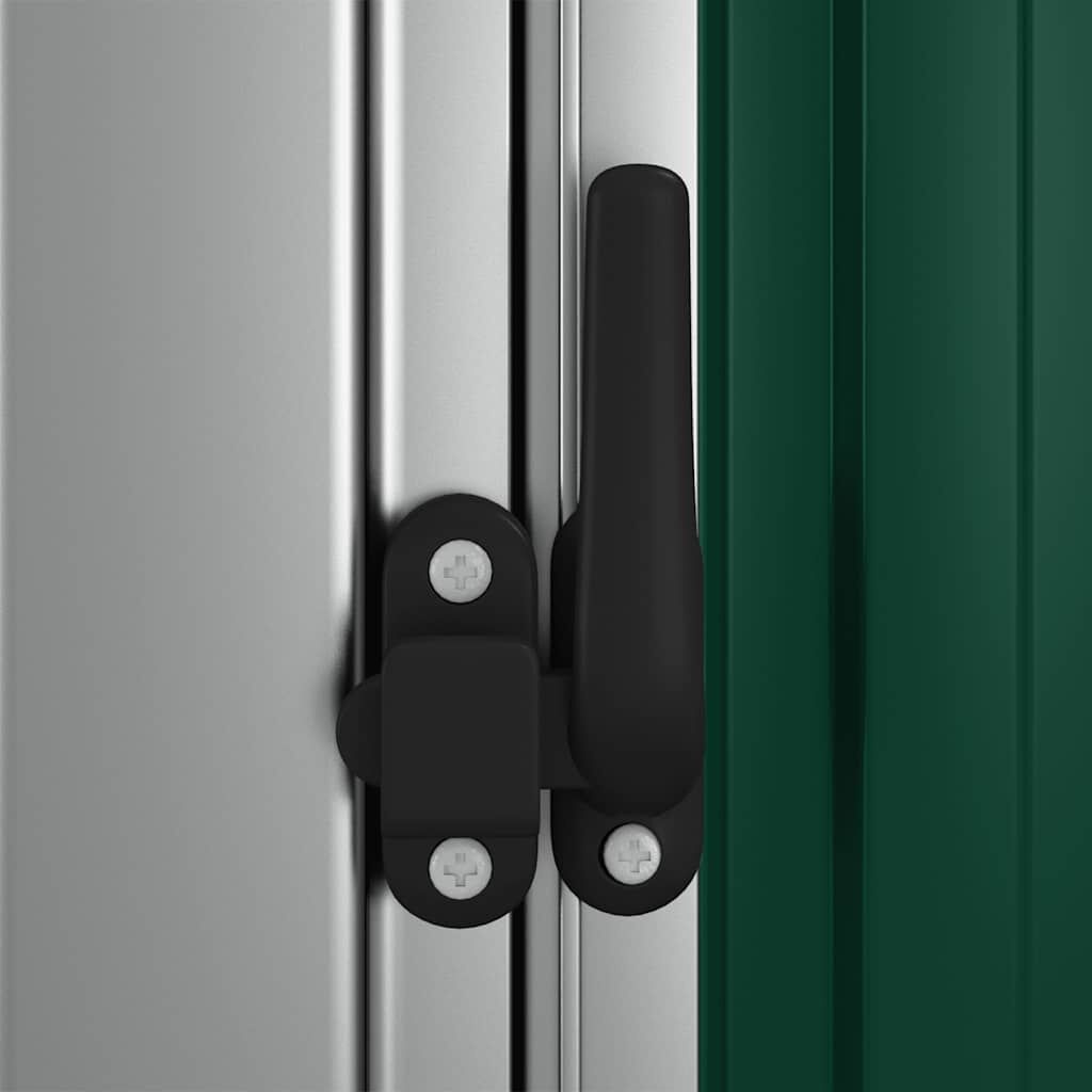 vidaXL Tuinschuur 180,5x97x209,5 cm gegalvaniseerd staal groen