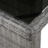 vidaXL Tuintafel 240x90x74 cm poly rattan en glas