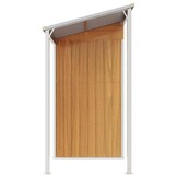 vidaXL Tuinschuur met verlengd dak 277x110,5x181 cm staal lichtbruin