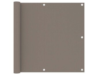 vidaXL Balkonscherm 90x600 cm oxford stof taupe