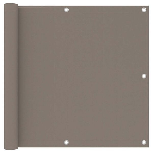 vidaXL Balkonscherm 90x600 cm oxford stof taupe