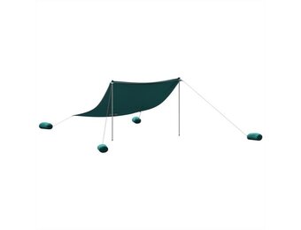 vidaXL Strandluifel met zandankers 304x300 cm groen