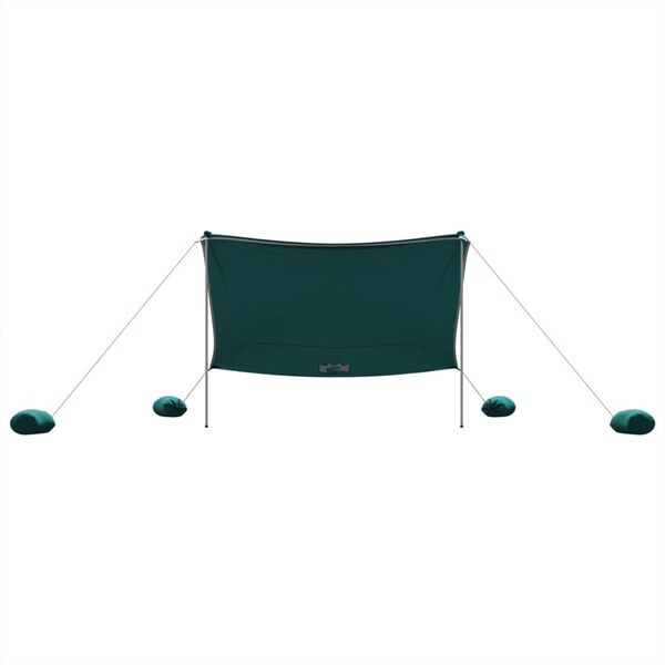 vidaXL Strandluifel met zandankers 304x300 cm groen