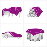 vidaXL Dekzeil 650 g/m² 4x4 m groen