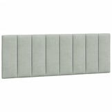 vidaXL Hoofdbordkussen 120 cm fluweel lichtgrijs