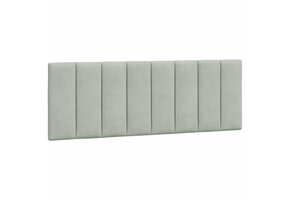 Hoofdbordkussen 120 cm Velours Lichtgrijs - 57% Korting
