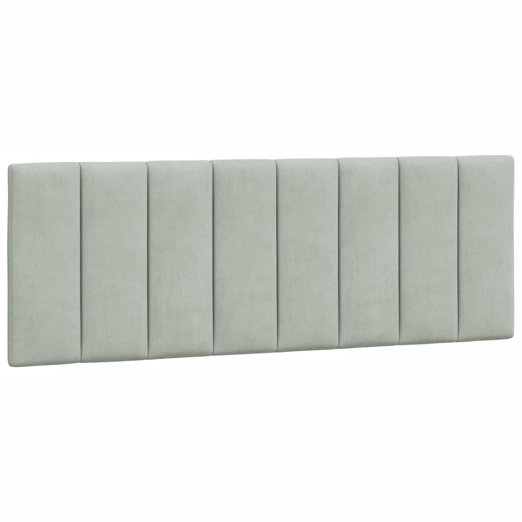 vidaXL Hoofdbordkussen 120 cm fluweel lichtgrijs