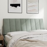 vidaXL Hoofdbordkussen 120 cm fluweel lichtgrijs
