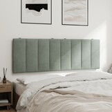 vidaXL Hoofdbordkussen 120 cm fluweel lichtgrijs
