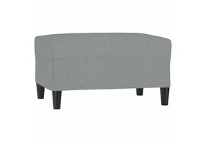 Voetenbank 70x55x41 cm Stof Lichtgrijs - 34% Korting