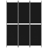 vidaXL Kamerscherm met 3 panelen 150x200 cm stof zwart