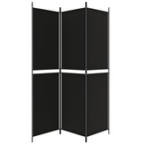 vidaXL Kamerscherm met 3 panelen 150x200 cm stof zwart