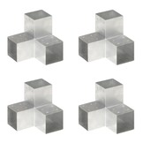 vidaXL Paalverbindingen 4 st Y-vorm 101x101 mm gegalvaniseerd metaal