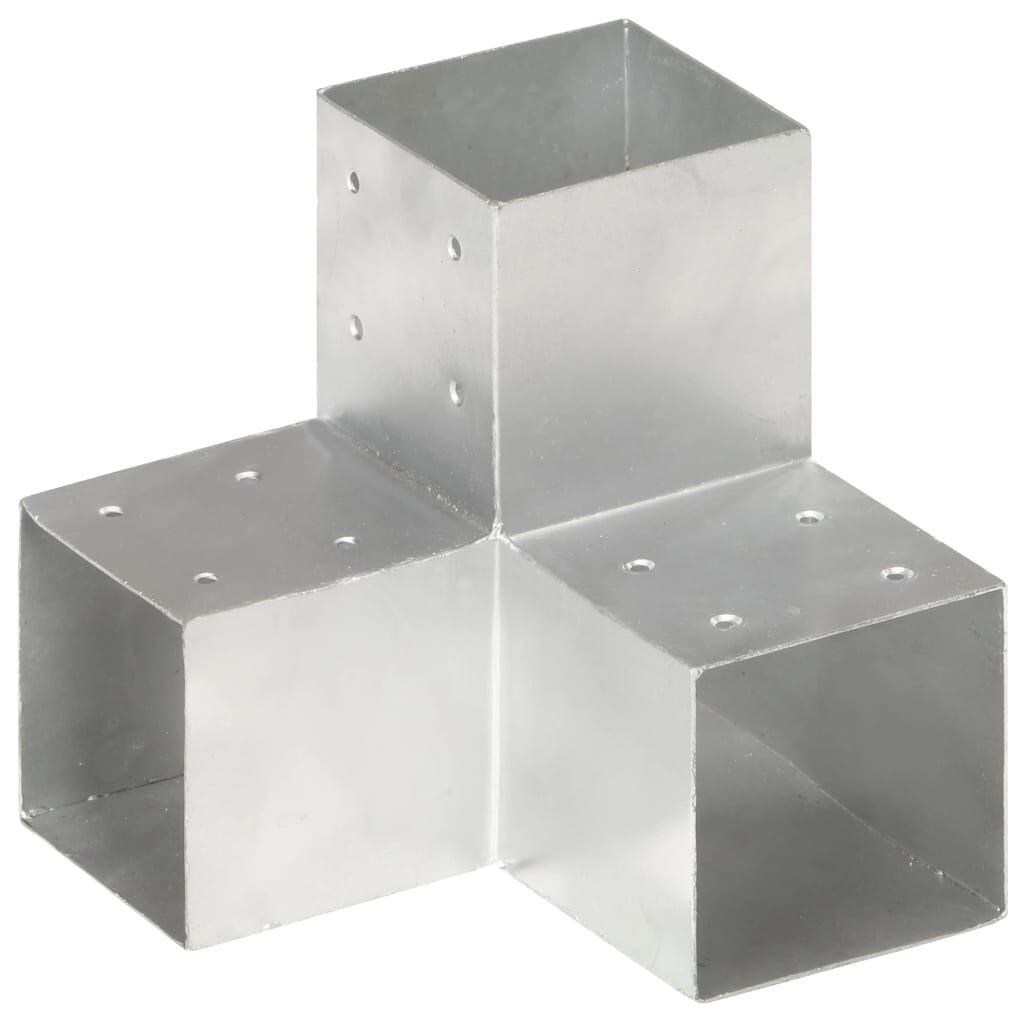 vidaXL Paalverbindingen 4 st Y-vorm 101x101 mm gegalvaniseerd metaal