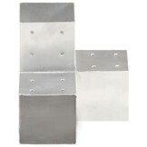 vidaXL Paalverbindingen 4 st Y-vorm 101x101 mm gegalvaniseerd metaal