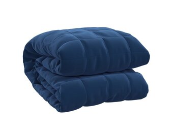 vidaXL Verzwaringsdeken 200x220 cm 9 kg stof blauw