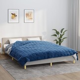 vidaXL Verzwaringsdeken 200x220 cm 9 kg stof blauw