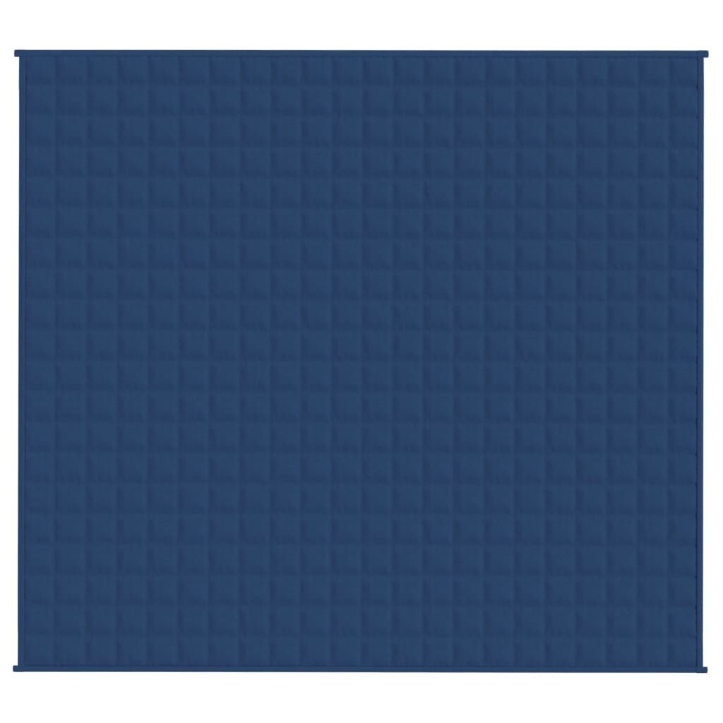 vidaXL Verzwaringsdeken 200x220 cm 9 kg stof blauw