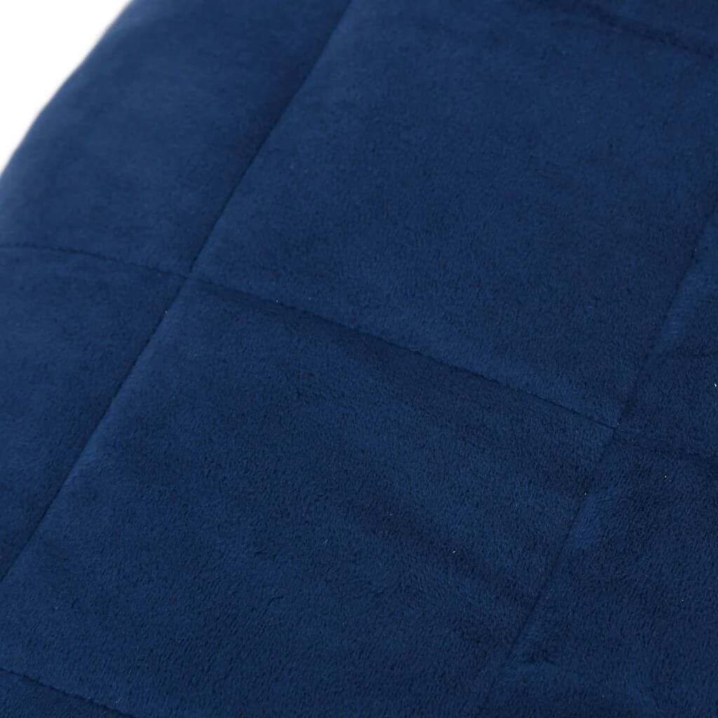 vidaXL Verzwaringsdeken 200x220 cm 9 kg stof blauw