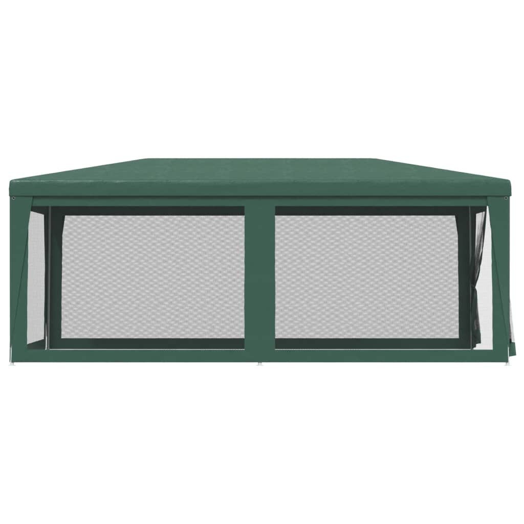 vidaXL Partytent met 6 mesh zijwanden 3x6 m HDPE groen
