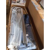 vidaXL Biminitop 4 bogen met mesh zijwanden 243x(200-213)x137 cm