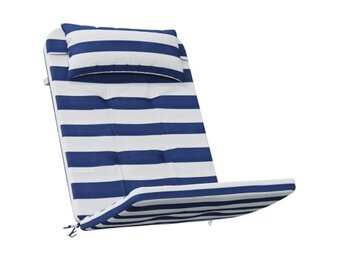 vidaXL Stoelkussens Adirondack 2 st gestreept stof oxford wit en blauw