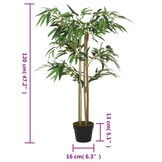 vidaXL Kunstplant bamboe 760 bladeren 120 cm groen