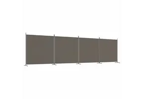 Kamerscherm 4 panelen 698x180cm Antraciet - 54% Korting