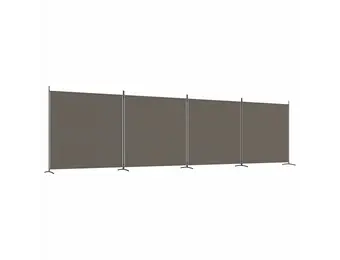 vidaXL Kamerscherm met 4 panelen 698x180 cm stof antracietkleurig