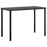 vidaXL 5-delige Loungeset met kussens L-vormig poly rattan zwart
