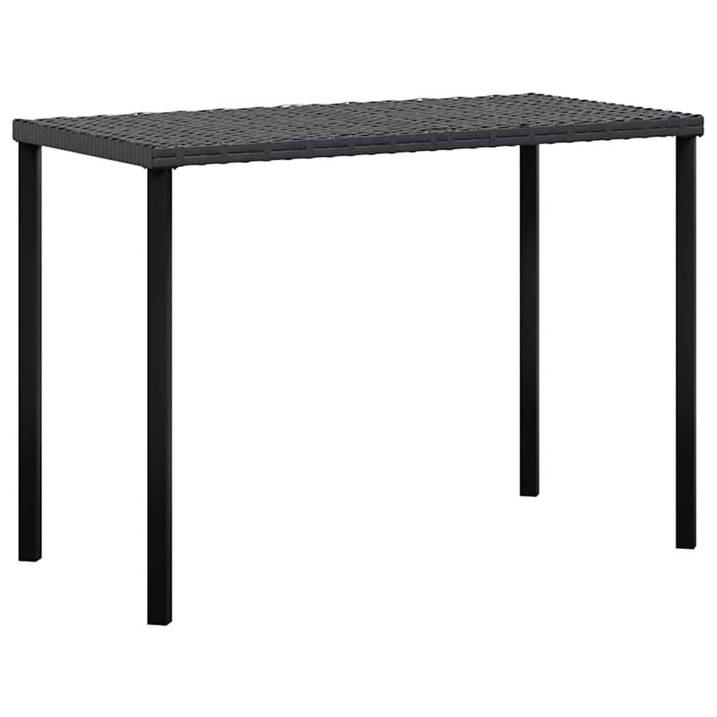 vidaXL 5-delige Loungeset met kussens L-vormig poly rattan zwart