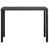 vidaXL 5-delige Loungeset met kussens L-vormig poly rattan zwart