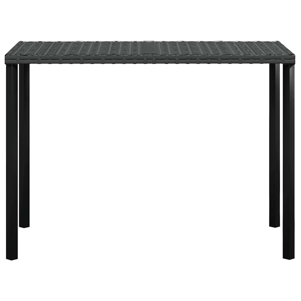 vidaXL 5-delige Loungeset met kussens L-vormig poly rattan zwart