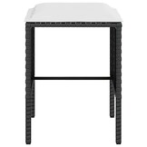 vidaXL 5-delige Loungeset met kussens L-vormig poly rattan zwart