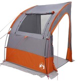 vidaXL Tent Grijs en Oranje en Zwart 194 x 180 x 210 cm Polyester