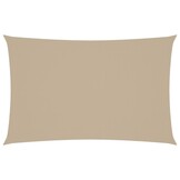 vidaXL Zonnescherm rechthoekig 4x7 m oxford stof beige