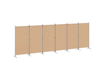 vidaXL 6-Panelen Kamerscherm Beige 520 x 180 cm Stof