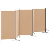 vidaXL 6-Panelen Kamerscherm Beige 520 x 180 cm Stof
