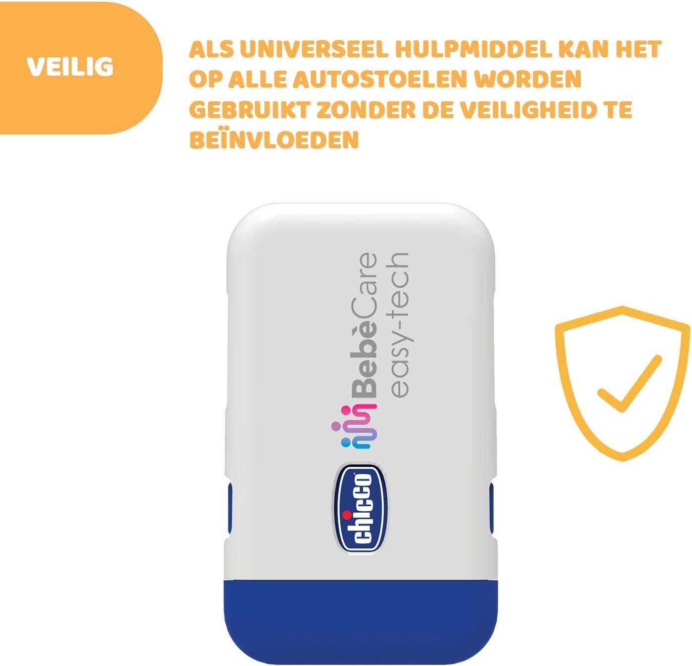 Chicco - Universeel Waarschuwingssysteem - Bevestiging op Autostoeltje - Anti-Verlatingssysteem - Bluetooth - 3 Alarmniveaus