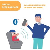 Chicco - Universeel Waarschuwingssysteem - Bevestiging op Autostoeltje - Anti-Verlatingssysteem - Bluetooth - 3 Alarmniveaus