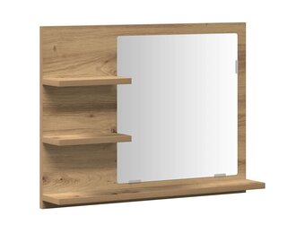 vidaXL Badkamerspiegelkast 60x10,5x45 cm artisanaal eikenkleurig