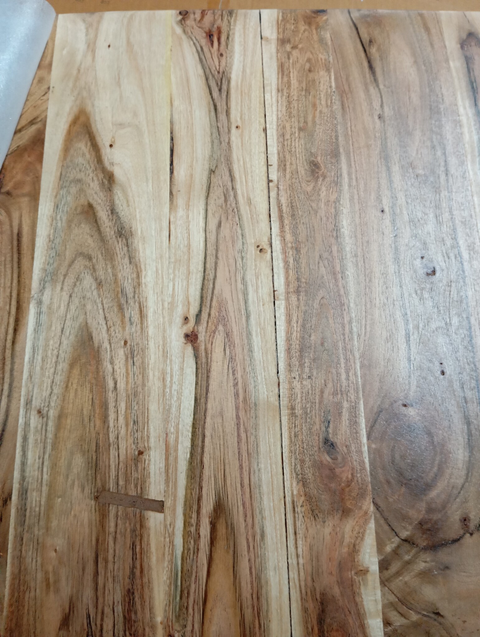 vidaXL Wastafelblad 58x52x2,5 cm massief acaciahout