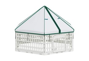 Hondenspeelpen met 6 Panelen (Wit, 122x106,5x82 cm) - 34% Korting