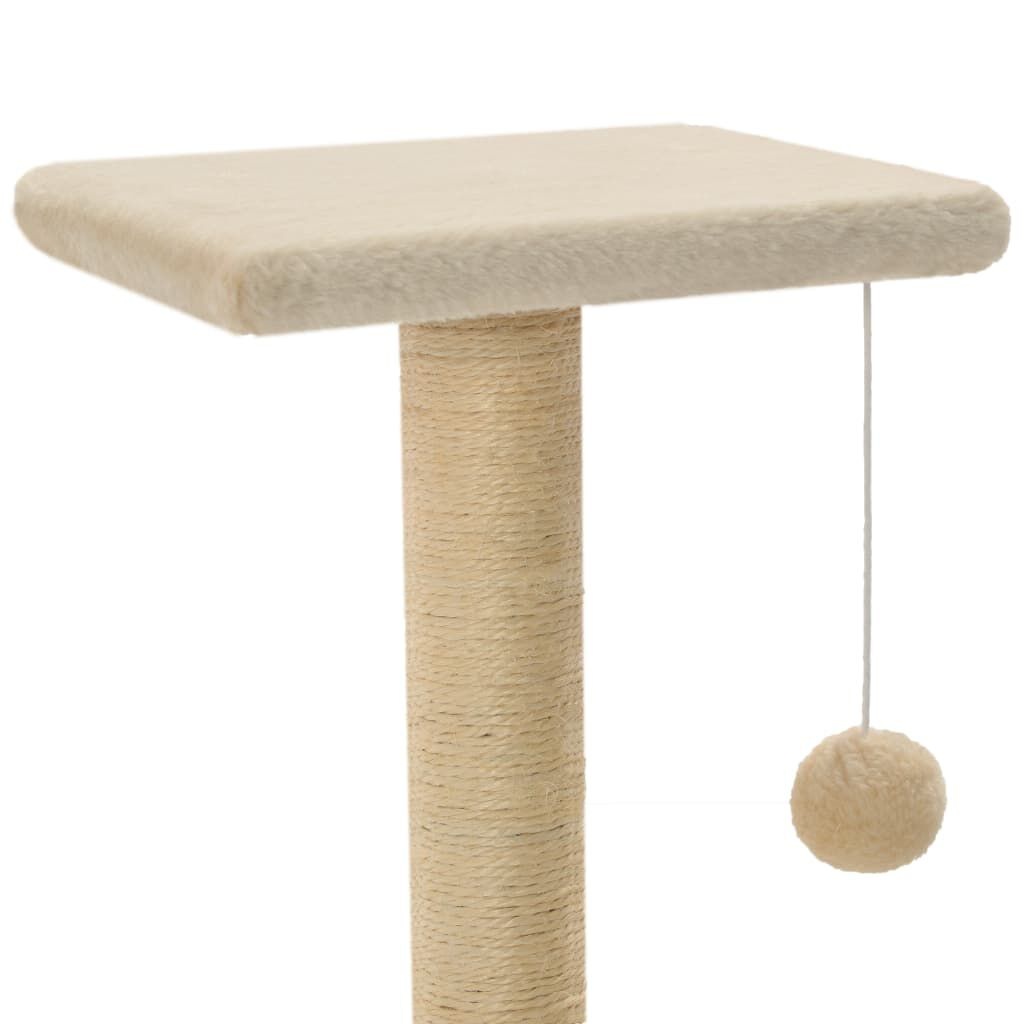 vidaXL Kattenkrabpaal met sisal krabpalen 65 cm beige