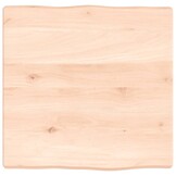 vidaXL Tafelblad natuurlijke rand 40x40x(2-4) cm massief eikenhout