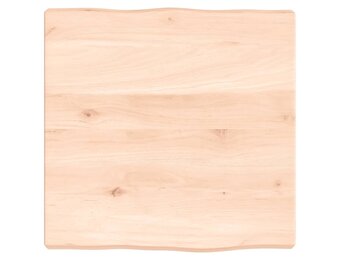 vidaXL Tafelblad natuurlijke rand 40x40x(2-4) cm massief eikenhout