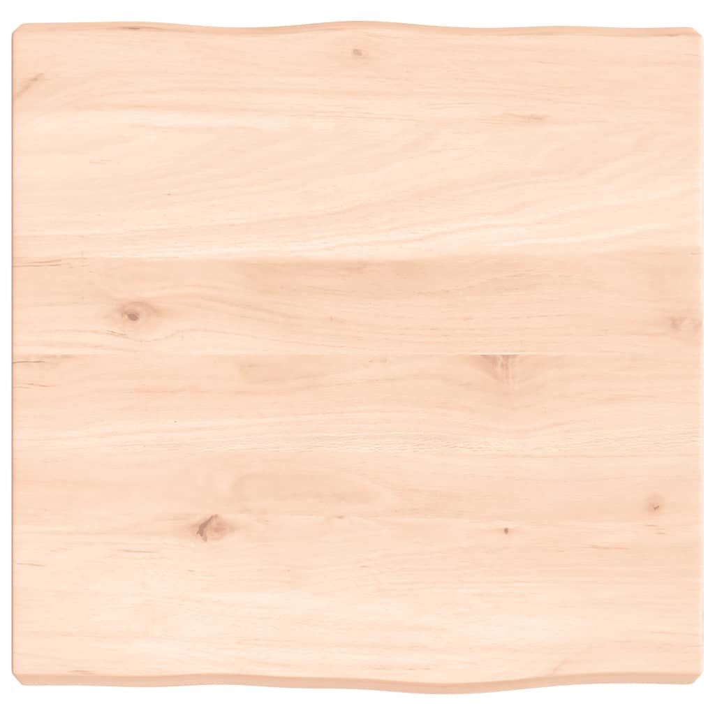 vidaXL Tafelblad natuurlijke rand 40x40x(2-4) cm massief eikenhout